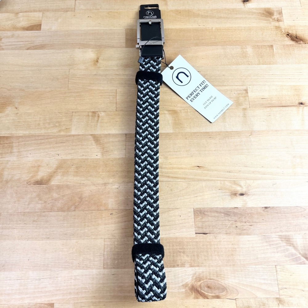 Nexbelt Belt Braided Charcoal 2.0 Adjustable Size Woven Grey Ratchet NEW